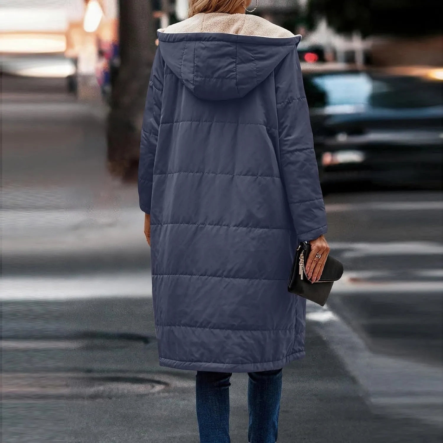 ChicCrate Women's 2025 Winter Fashion Clothes Oversized Shearling Warm Coat Fleece Long Coats Jackets Outerwear