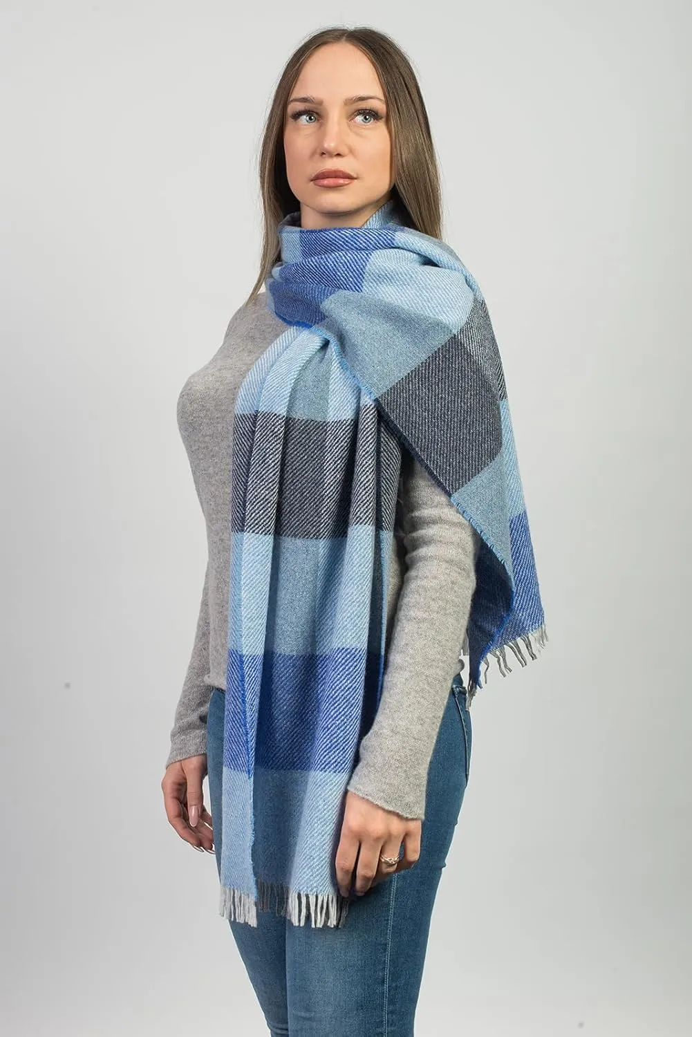 Dalle Piane Cashmere - Checked scarf in cashmere blend, Made in Italy - Men/Women