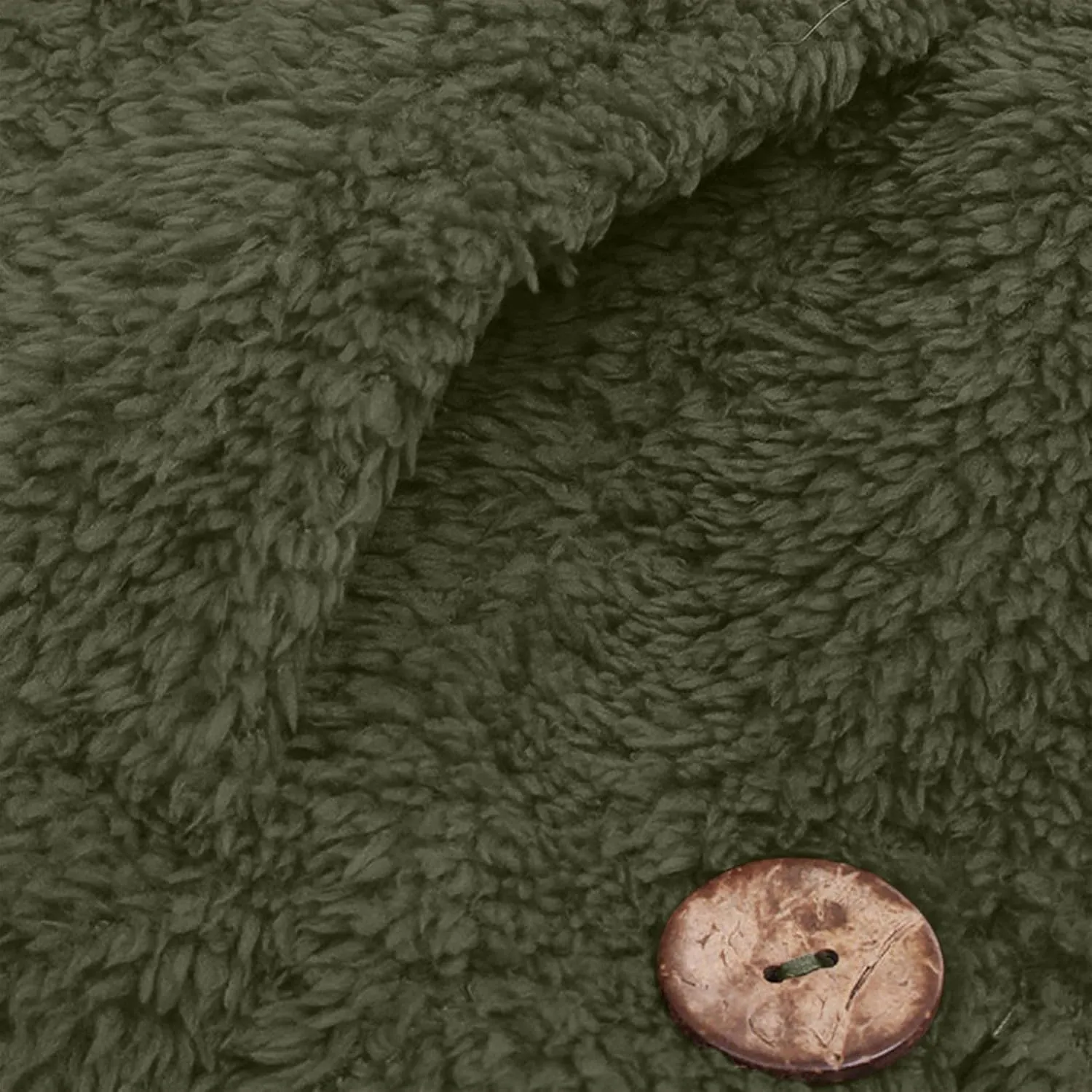Fleece Jacket Women Button Down Sherpa Jacket Fuzzy Warm Jacket Long Sleeve Hooded Coat Winter Coats for Women