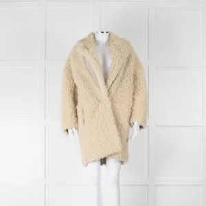Iro Reversible Cream Shearling Jacket