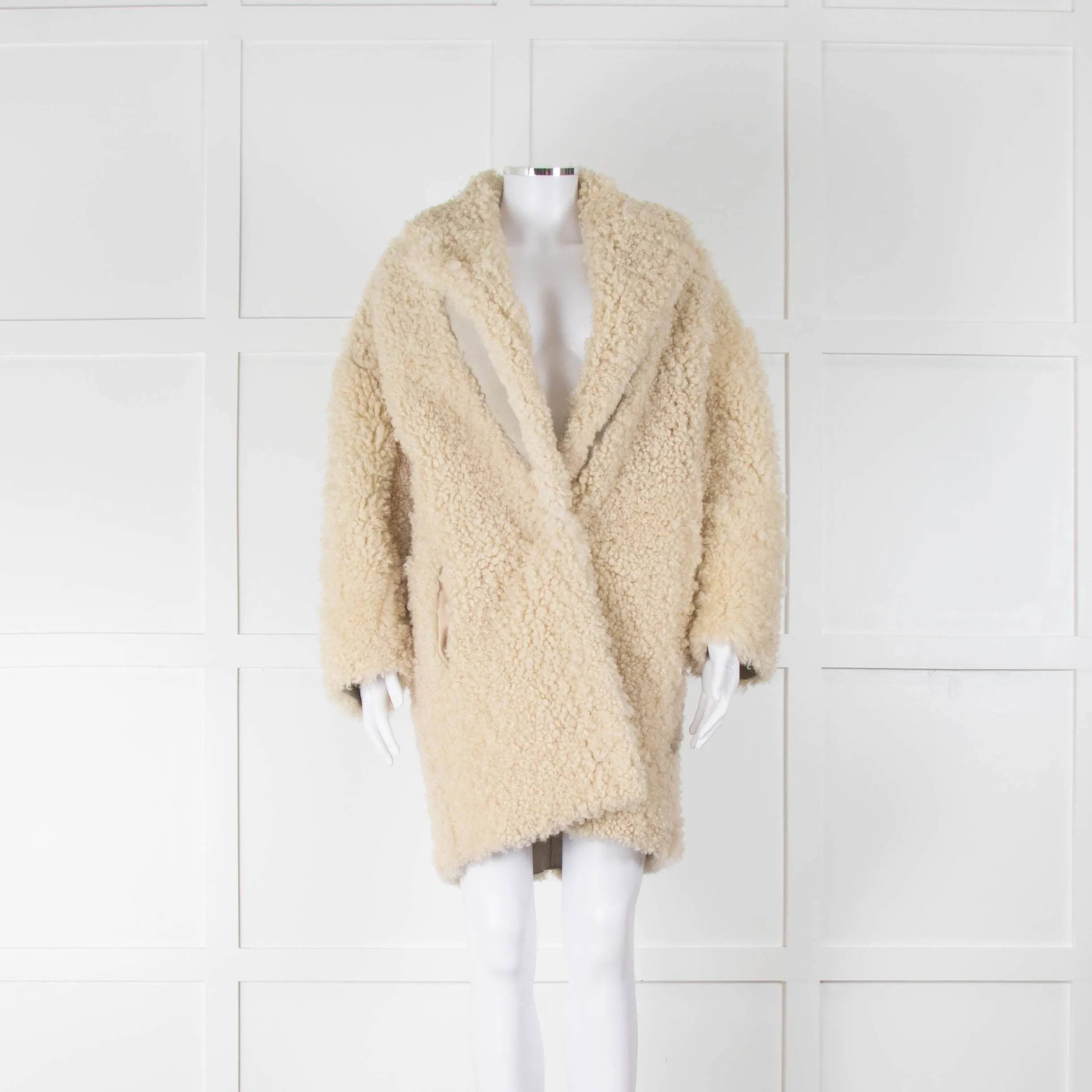 Iro Reversible Cream Shearling Jacket