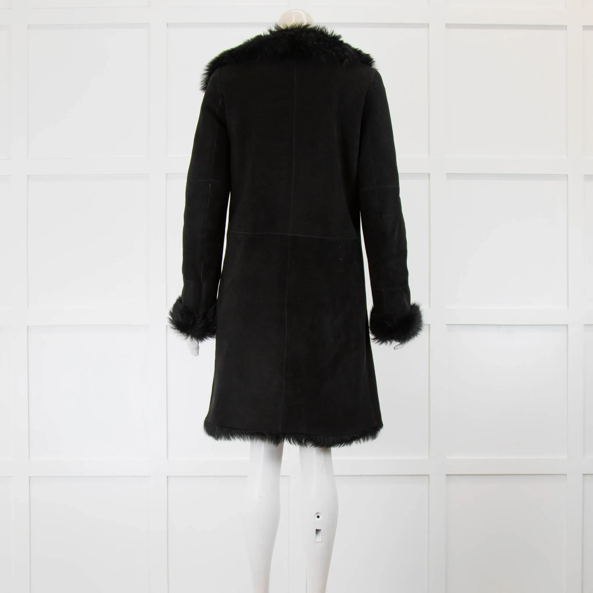 Joseph Black Shearling Coat