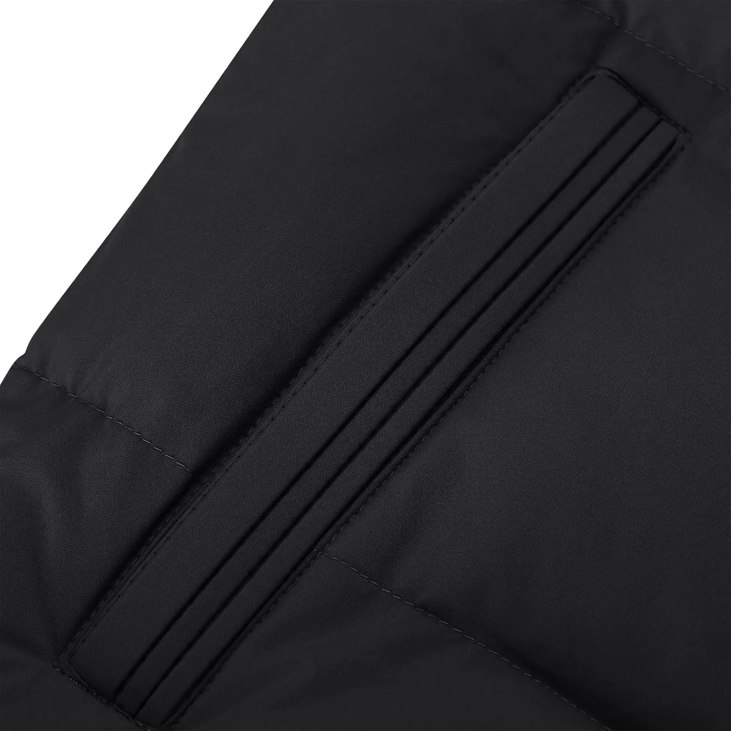 Lmdudan Men's Quilted Puffer Vest Thicken Warm Winter Coat with Hood 2024 Fashion Sleeveless Casual Zip Up Jacket Outerwear