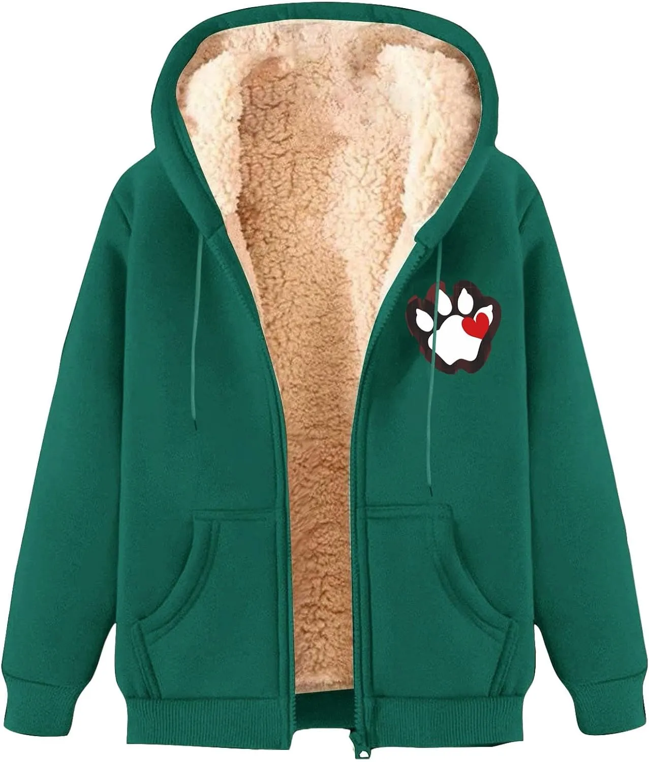 Men Winter Heavyweight Fleece Sherpa Lined Zipper Sweatshirt Jackets Thermal Zipper Sweatshirt