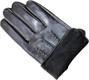 Men's Leather Driving Gloves Men's Sheepskin Touch Screen Thin Unlined Outdoor Driver Gloves Watermark Style 9.5
