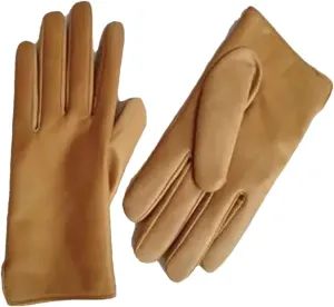 Men's Touch Screen Glove Natural Sheepskin Leather Winter Motorcycle Glove Genuine Leather Driving Glove Yellow S