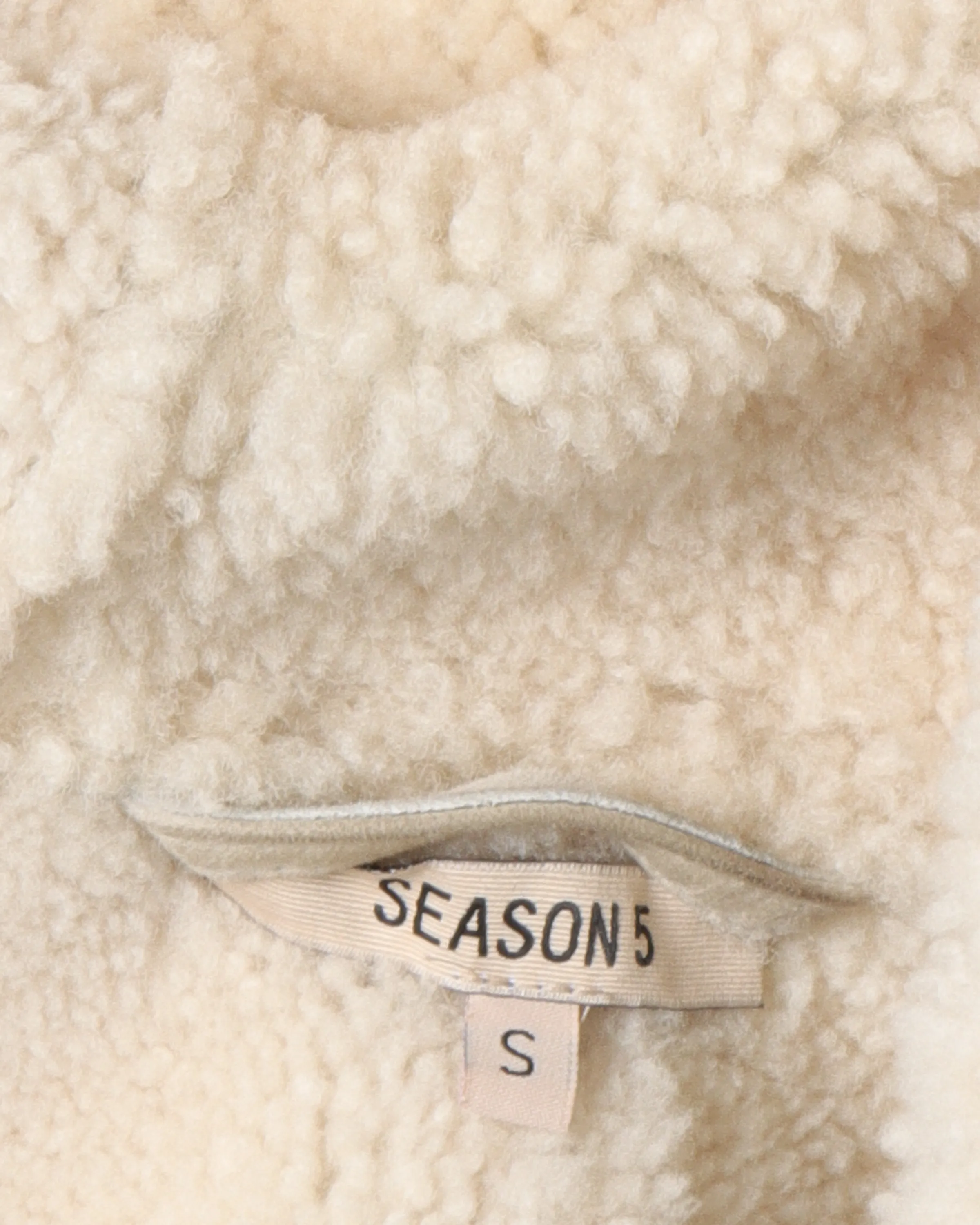 Season 5 Short Shearling Leather Jacket