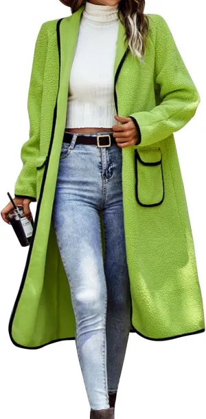 Women's Fall Coats 2025 Coats Double Breasted Slim Long Trench Coat With Belt Warm Winter Overcoat, M-2XL