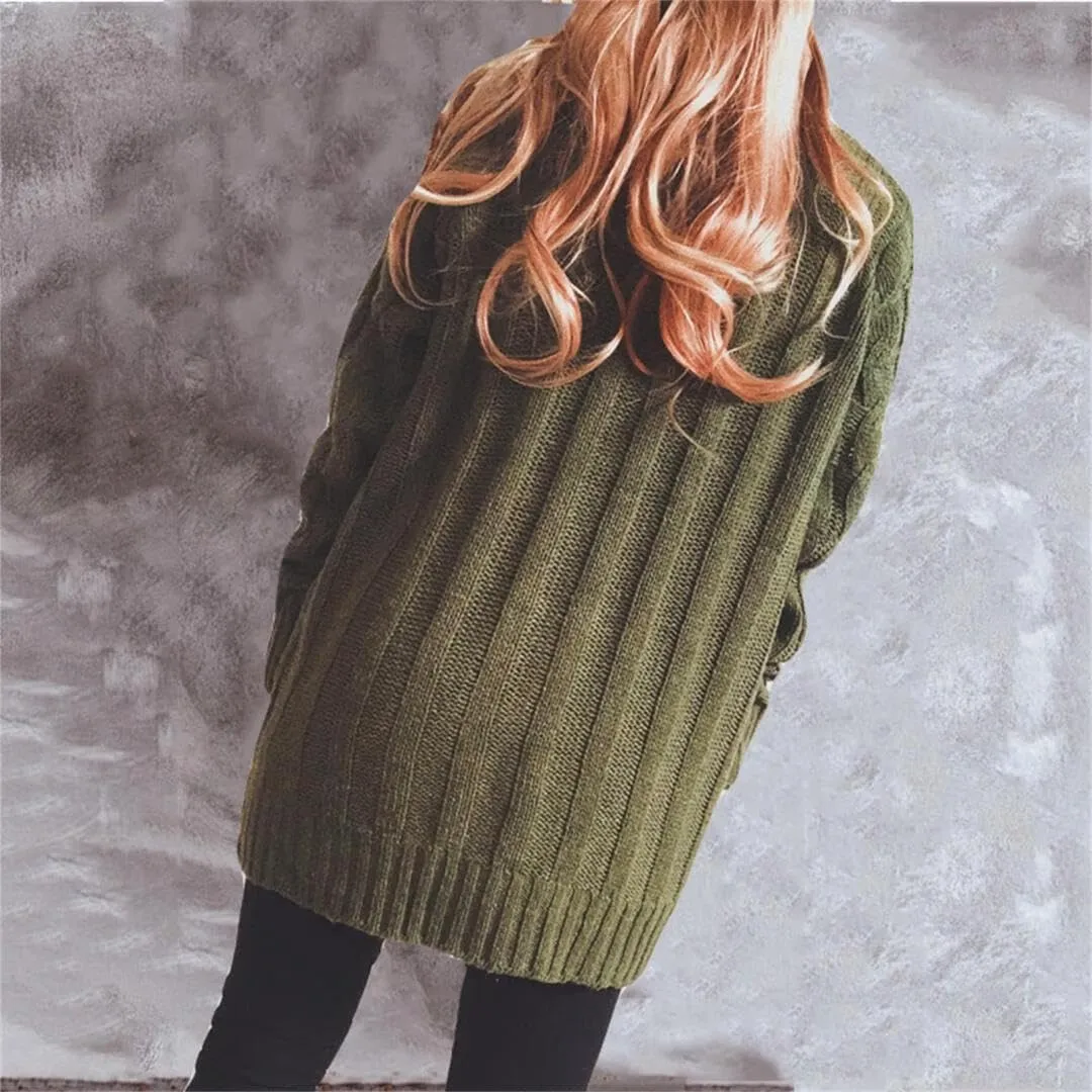 Women's Open Front Cardigan Sweaters Fall Fashion Button Down Cable Knit Chunky Winter Outerwear Coats